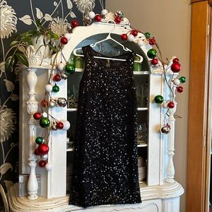 Press black sequin mini dress